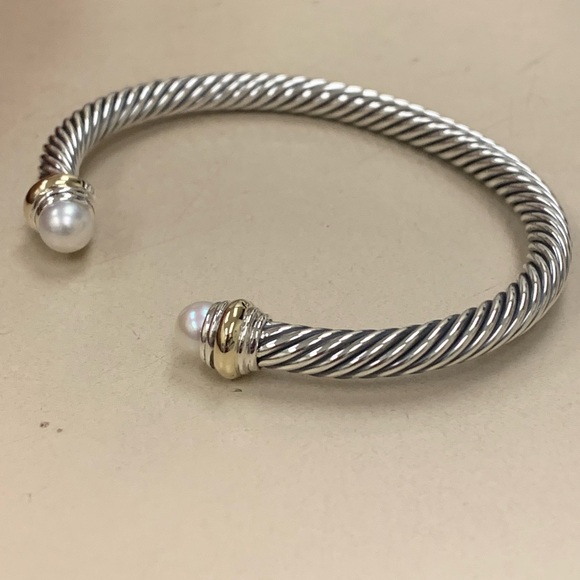 david yurman 5mm cuff bracelet two tone 5mm - Picture 1 of 6